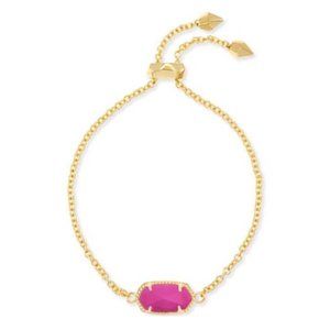Kendra Scott • Gold Elaina Magenta Bracelet NEW HARD TO FIND